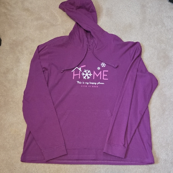 Life Is Good Tops - Life Is Good Purple Hoodie